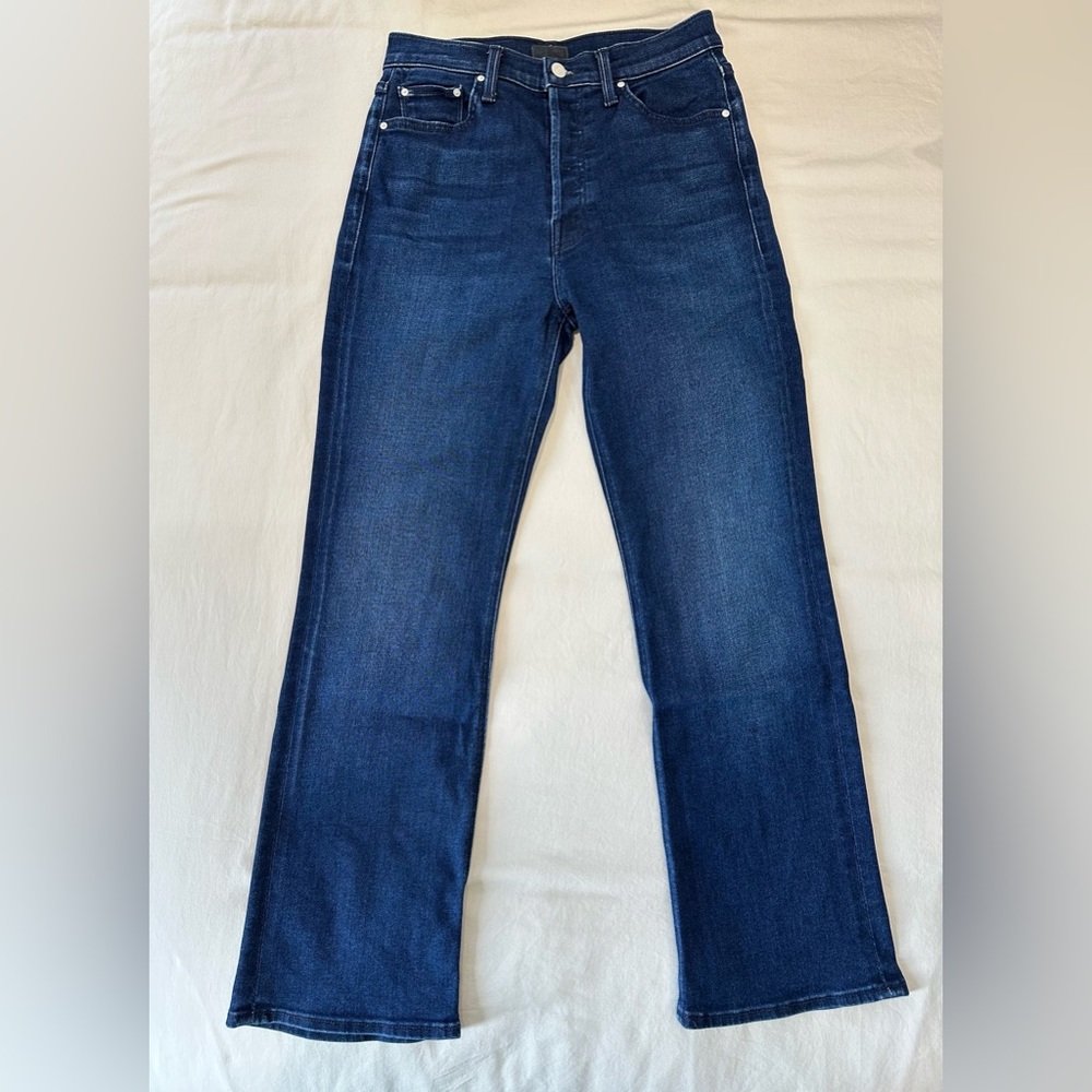 Mother Dark Wash Tripper Ankle Jeans